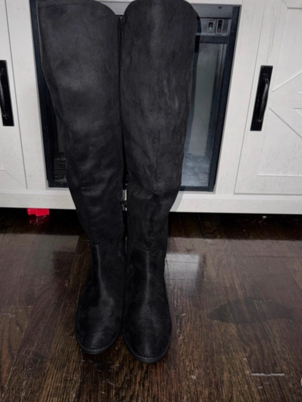 Kelly & Katie Black Over-the-Knee Suede Boots